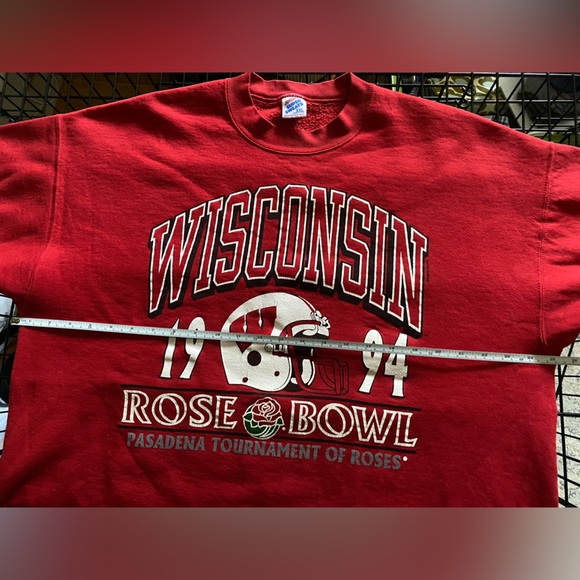 Vintage 1994 Wisconsin Badgers Rose Bowl Sweatshirt sz. XXL Jerzees Super Sweats - Picture 6 of 7